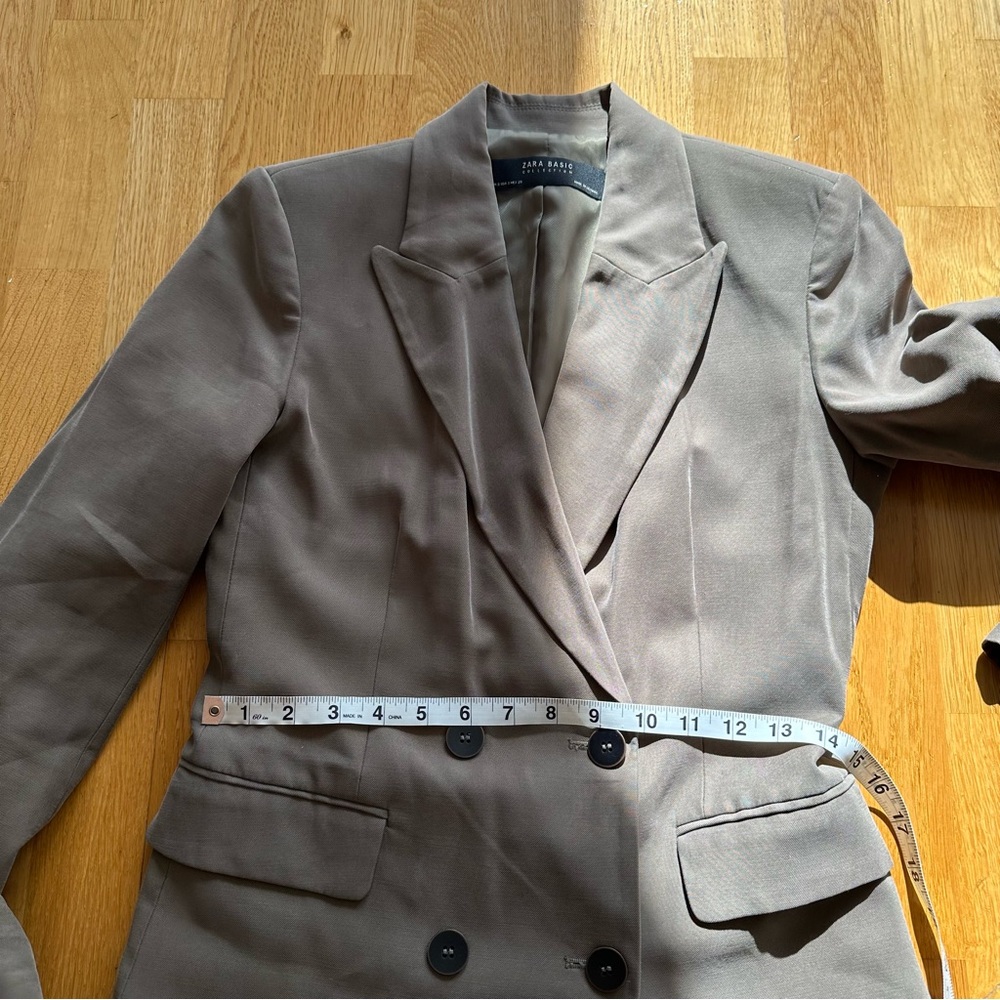 Zara Basic Green Fitted Blazer - image 4